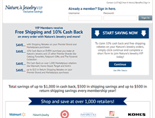 Tablet Screenshot of naturesjewelryvip.com